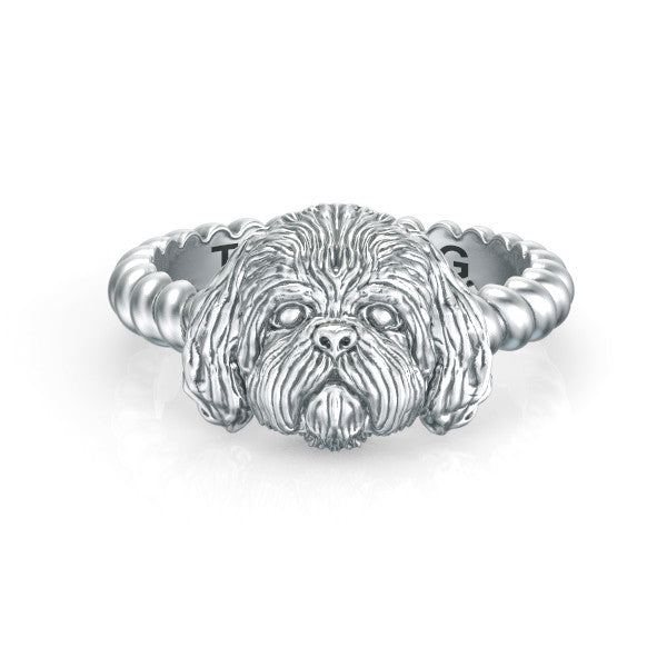 Shih Tzu Breed Twisted Wire Rope Ring
