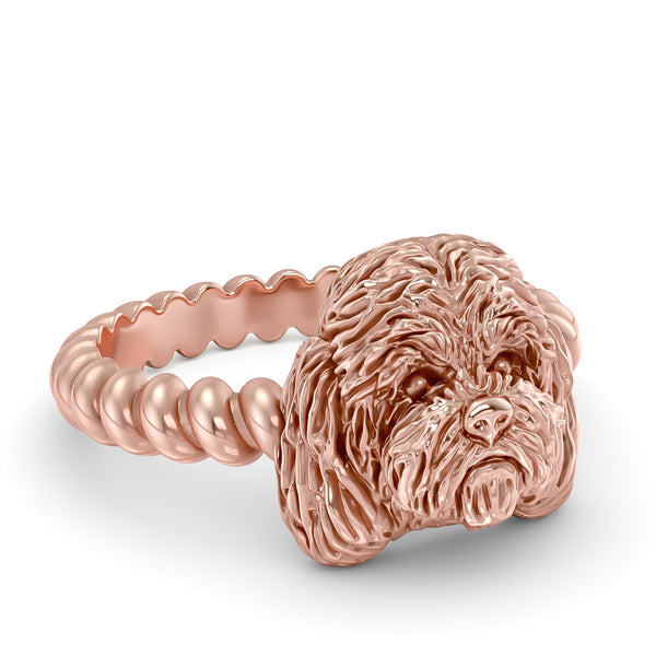 Cockapoo Breed Twisted Wire Rope Ring