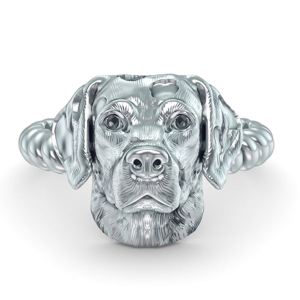 Dalmatian Breed Twisted Wire Rope Ring