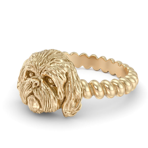 Shih Tzu Breed Twisted Wire Rope Ring