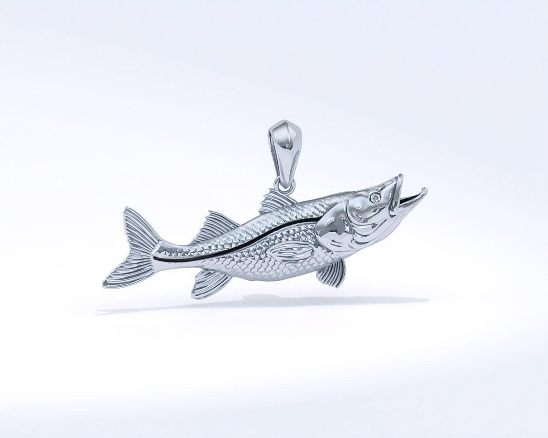 Silver snook pendant Clearance
