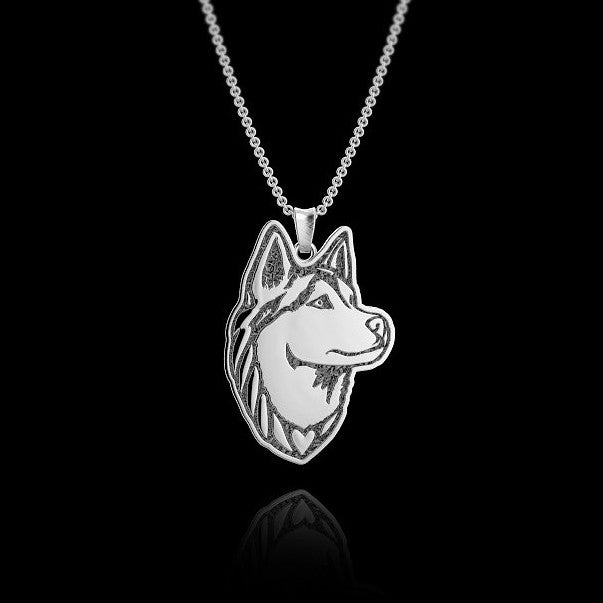 Siberian Husky Breed Jewelry Necklace - TINY BLING
