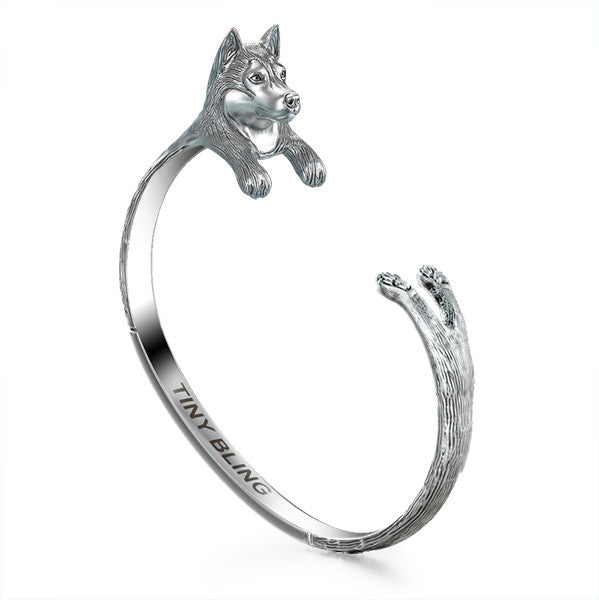 Siberian Husky Breed Jewelry Cuddle Cuff Bracelet
