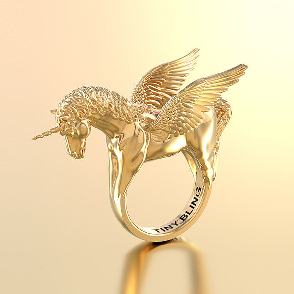 Winged Unicorn Pegacorn Equestrian Ring
