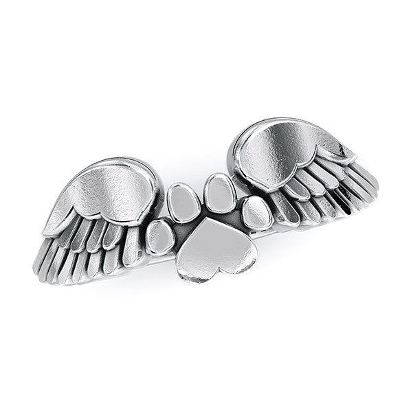 Angel Wings Paw Print Ring - TINY BLING