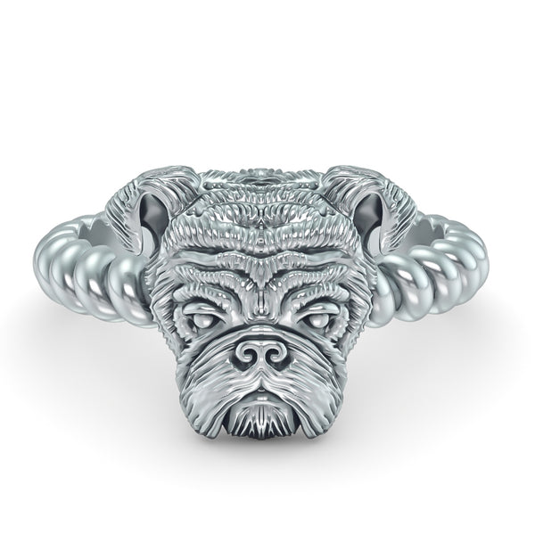 English Bulldog Breed Twisted Wire Rope Ring