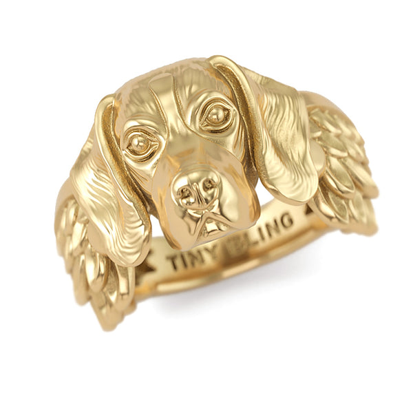 Gold dog ring hotsell