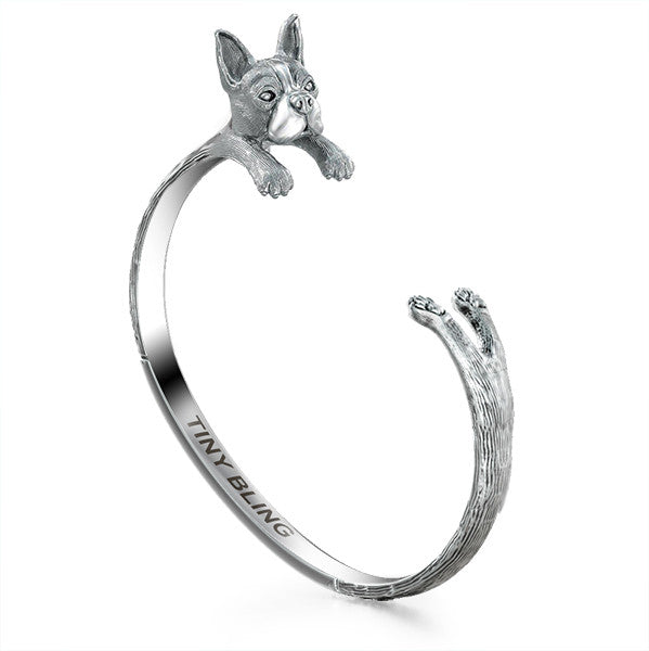 Boston Terrier Breed Jewelry Cuddle Cuff Bracelet