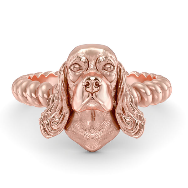 Cocker Spaniel Breed Twisted Wire Rope Ring