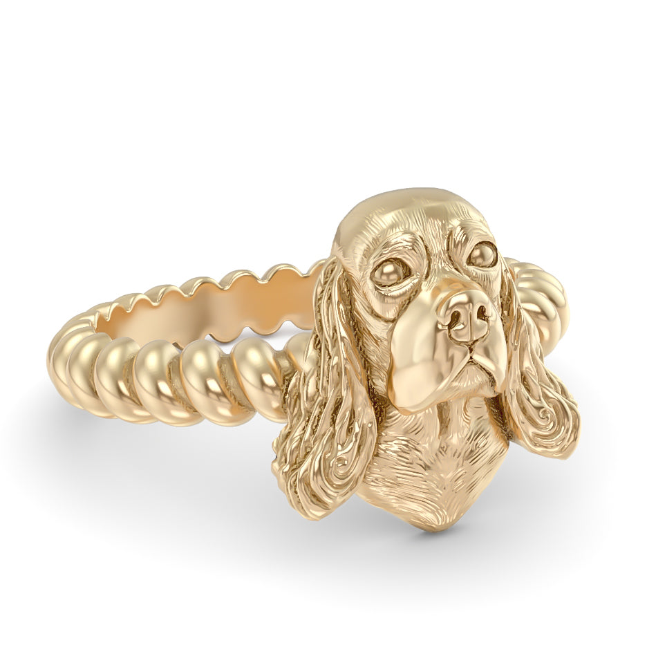 Cocker Spaniel Breed Twisted Wire Rope Ring – TINY BLING