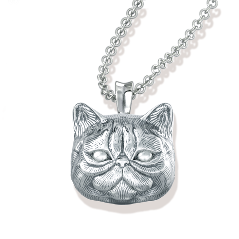 Persian Cat Breed Face Pendant