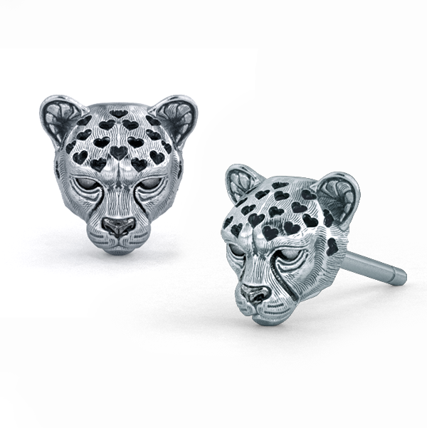 Cheetah Love earring sterling silver
