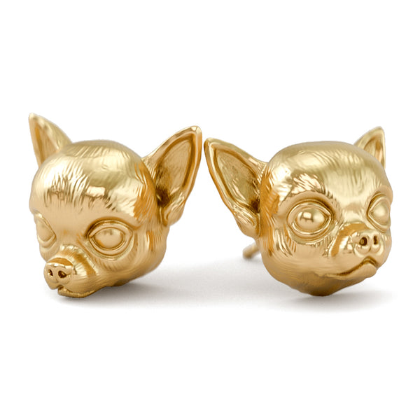 Chihuahua Face Earring Studs