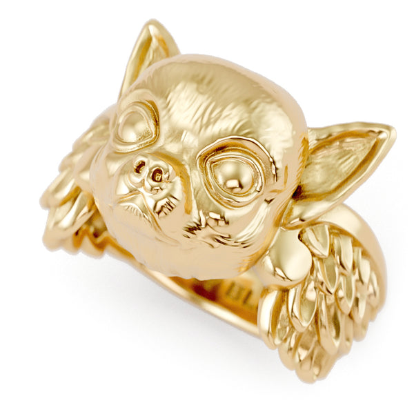 Chihuahua Angel Wings Memorial Ring by TINYBLING Jewerly