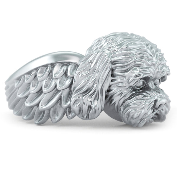 Cockapoo Angel Wings Memorial Ring