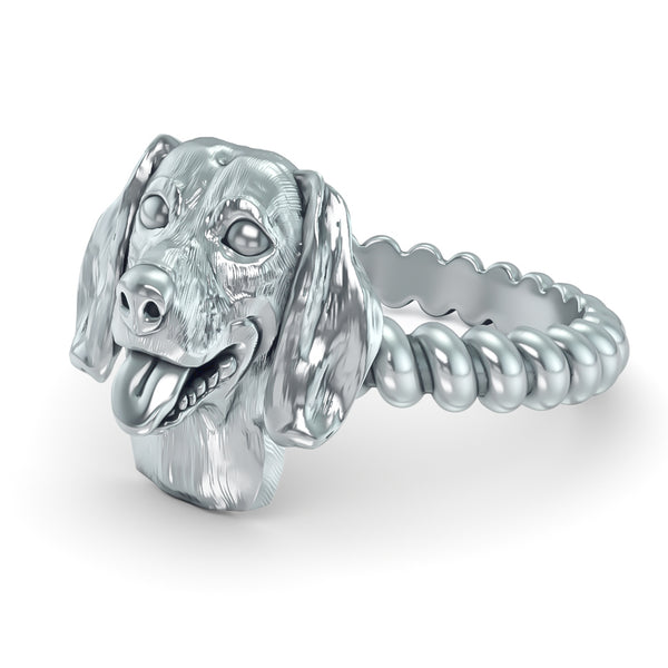 Dachshund Breed Twisted Wire Rope Ring