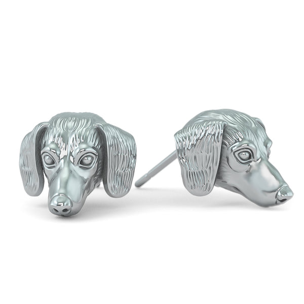 Dachshund Breed Puppy Face Earring Studs