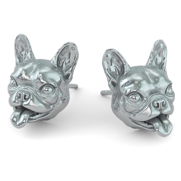 French Bulldog Breed Face Earring Studs
