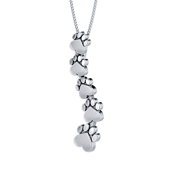 Floating Paw Print Pendant - TINY BLING