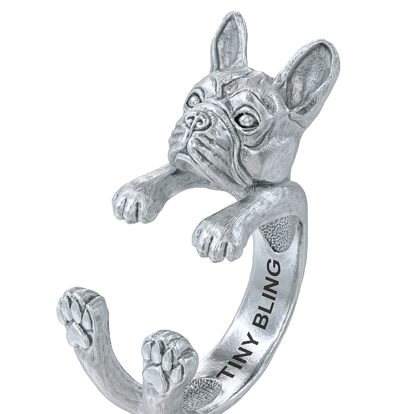 French Bulldog Breed Jewelry Cuddle Wrap Ring