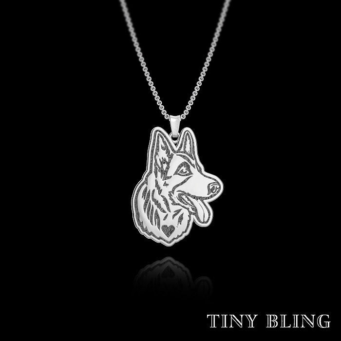 German Shepherd Breed Jewelry Necklace - TINY BLING