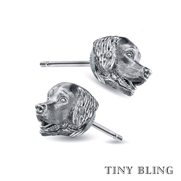 Golden Retriever Earring Studs - TINY BLING