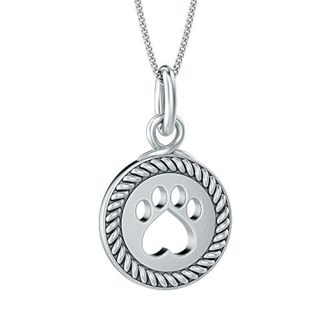 Halo Lasso Paw Print Pendant – TINY BLING