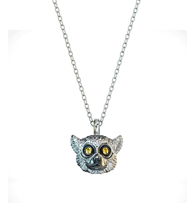 Ring-Tailed Lemur Diamond Necklace