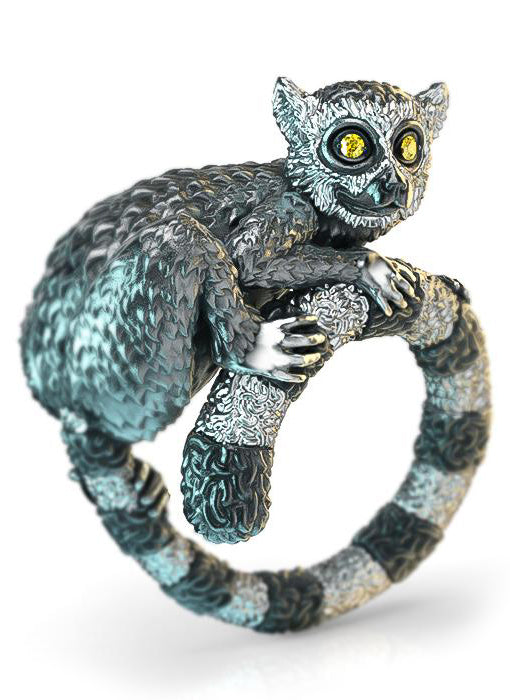 Ring-Tailed Lemur Diamond Ring