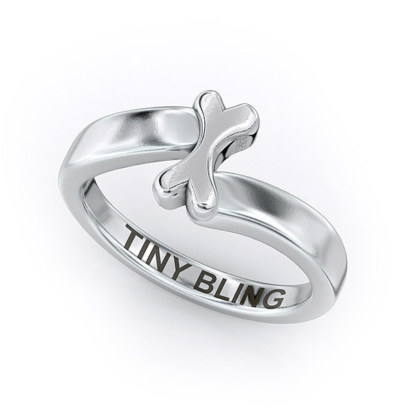 Lucky Bones Bypass Ring - TINY BLING