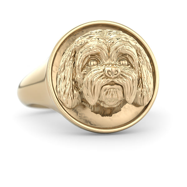 Maltese Classic Round Signet Ring