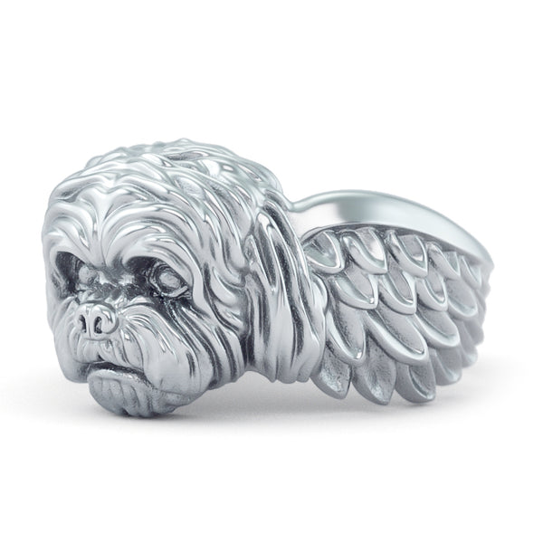 Maltese Angel Wings Memorial Ring