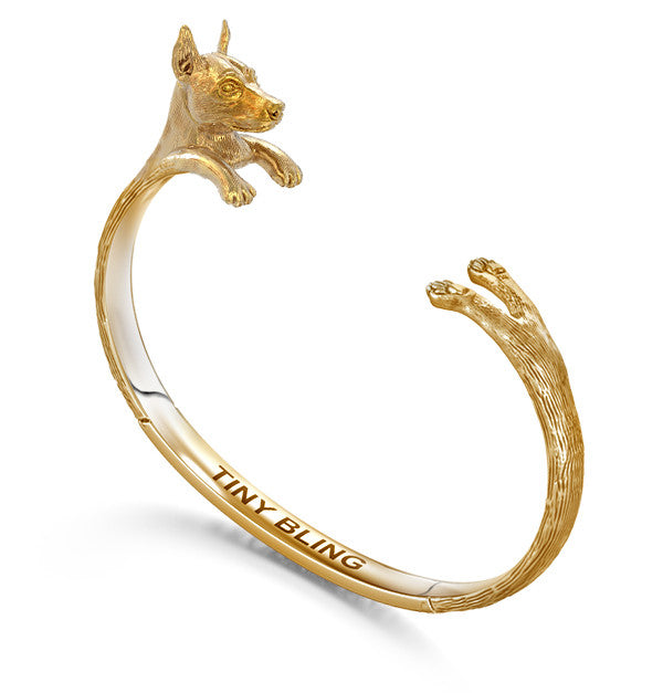 Miniature Pinscher Breed Jewelry Cuddle Cuff Bracelet