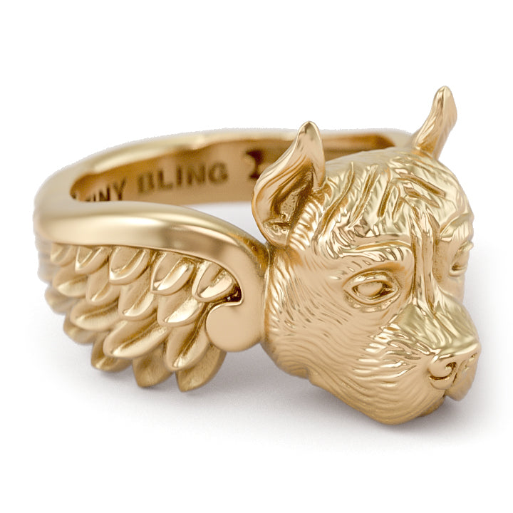 Gold new arrivals pitbull ring
