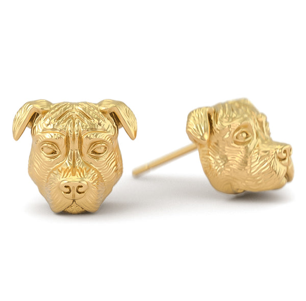 PIT BULL Breed Face Earring Studs