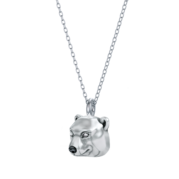 Polar Bear Face Charm