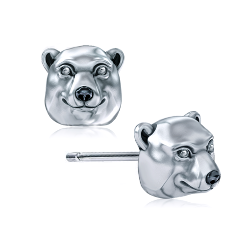 Polar Bear Earring Studs