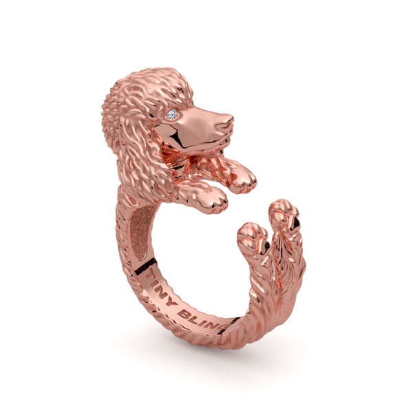 Poodle Diamond Cuddle Wrap Ring