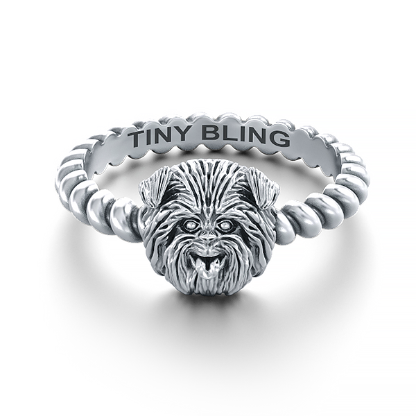 Affenpinscher Twisted Rope Ring