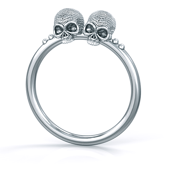 Mini Gemini Skull Ring