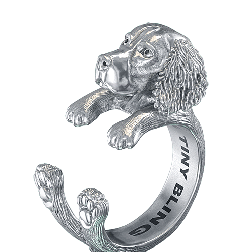 English Springer Spaniel Jewelry Cuddle Wrap Ring