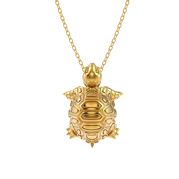 Madagascar Tortoise Diamond Necklace-2