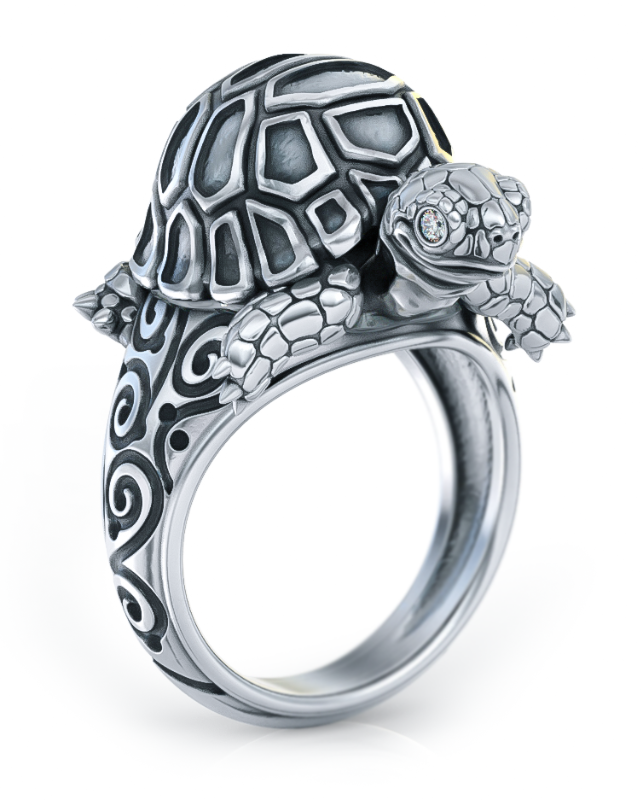 Madagascar Diamond Tortoise Empire Ring