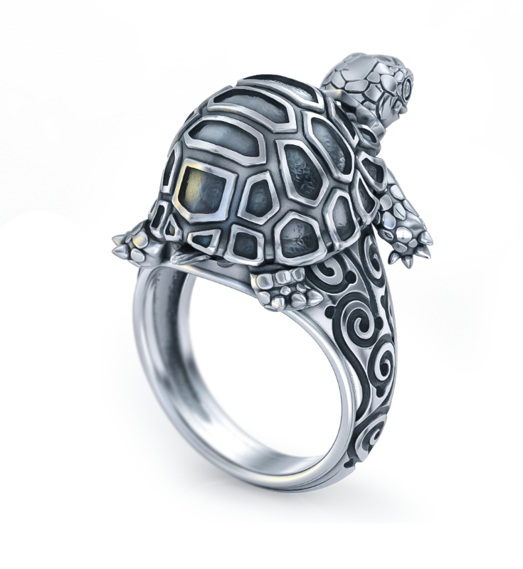 Madagascar Diamond Tortoise Empire Ring