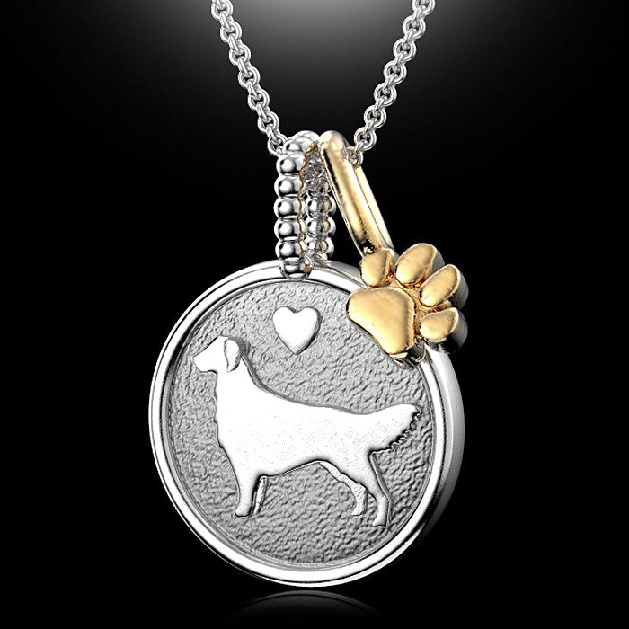 Golden Retriever Doggy Disk Charm - TINY BLING