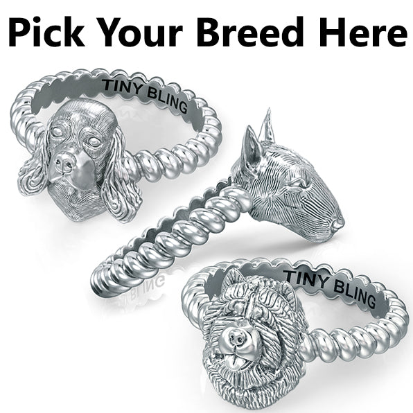 All Dog Breeds- Breed Twisted Wire Rope Ring
