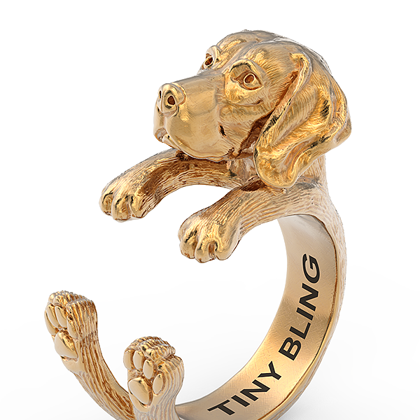 Vizsla Breed Jewelry Cuddle Wrap Ring