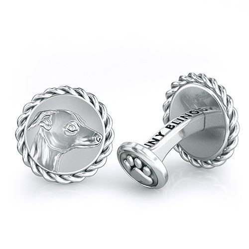 Greyhound Embossed Dapper Cufflinks