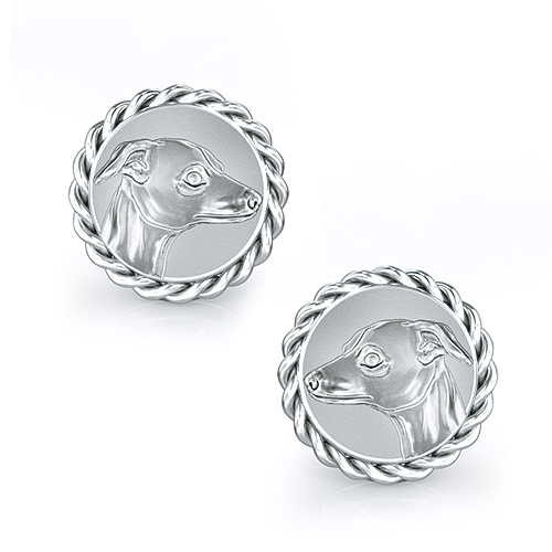 Whippet Embossed Dapper Cufflinks