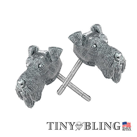 Airedale Terrier Puppy Face Earring Studs